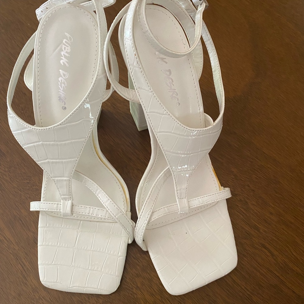 Public Desire White Modern Heels